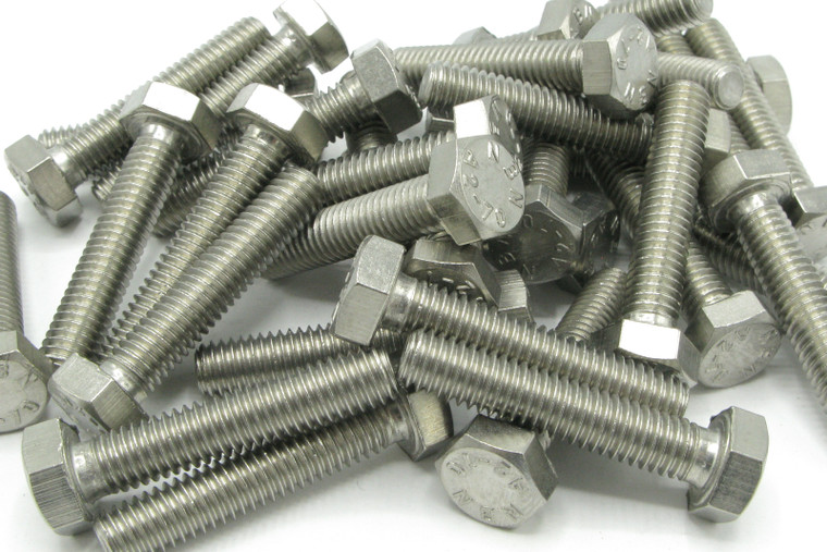 M6-1.0 x 30mm Stainless Steel Hex Bolt, 50pcs