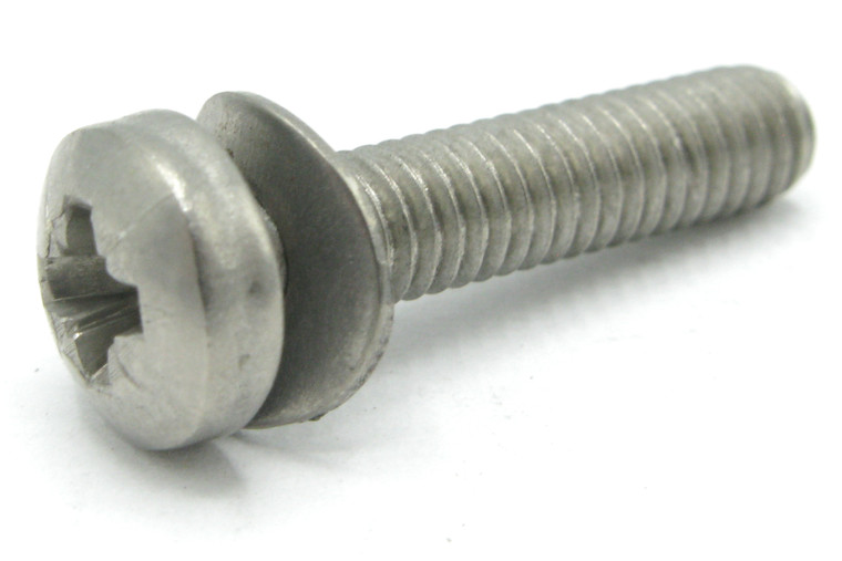 M4-0.7 x 18mm Stainless Steel Pozi Pan Head Machine Screws w/Washer, 50pcs