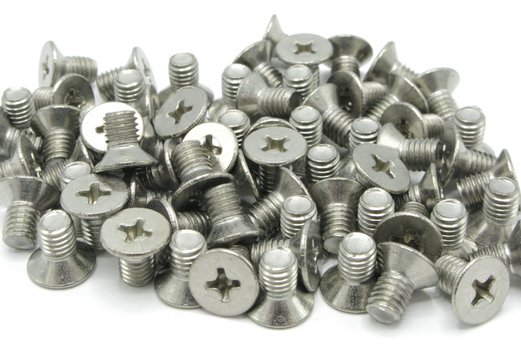 M5-0.8 x 8mm Stainless Steel Flat Head Machine Screws, 100pcs