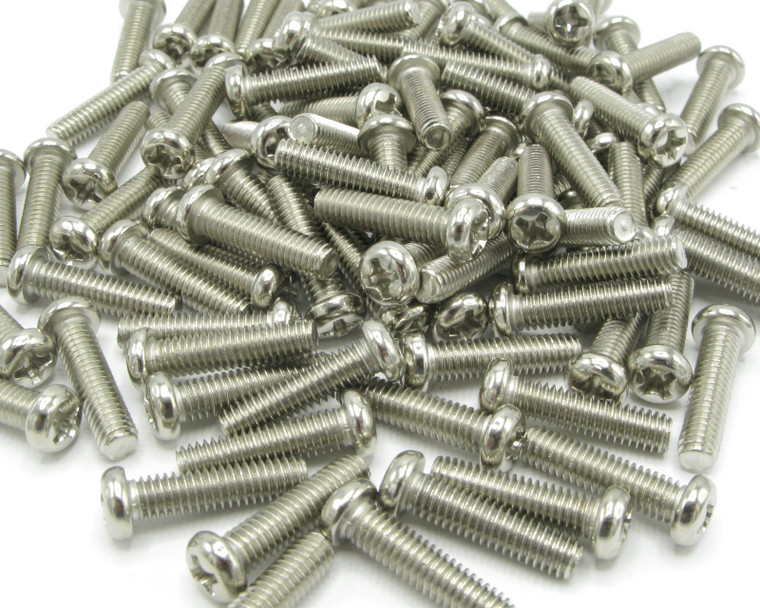 M4-0.7 x 16mm Stainless Steel Pan Head Machine Screws, 25pcs