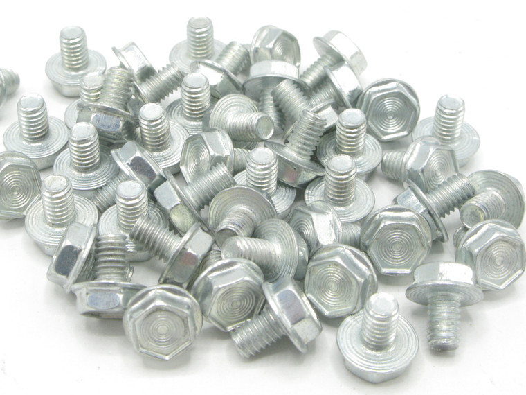 M4-0.7 x 6mm Hex Flange Bolt, Zinc, 50pcs