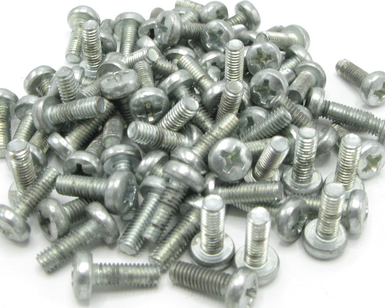 M3.5-0.6 x 10mm Steel Pan Head Phillips Screws, 50pcs