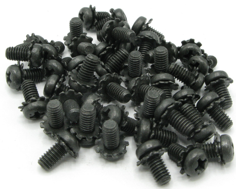 M4-0.7 x 8mm Steel Phillips Pan Head Machine Screws w/Washer, 25pcs