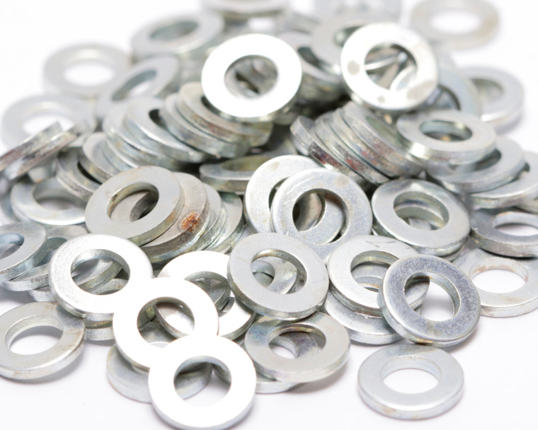 1/4" x 15/32" x 1/16", Steel Flat Washers, 50 Piece Lot