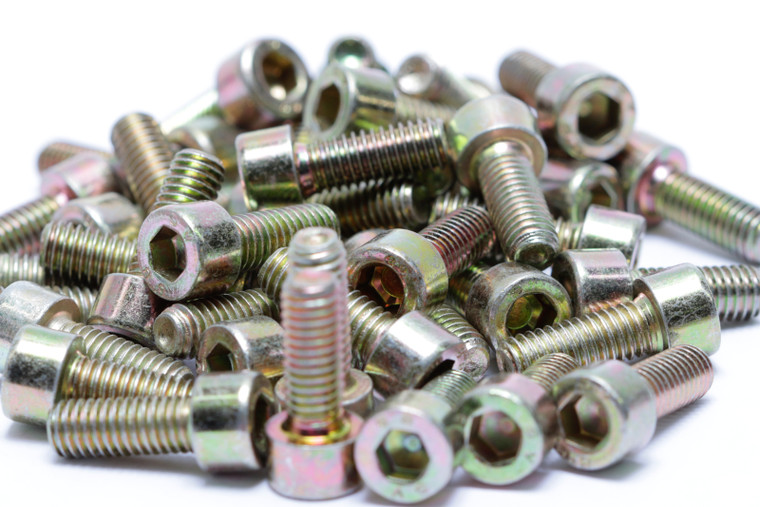 M6 x 16mm Zinc Plated Caphead Screws, 25 Piece Lot