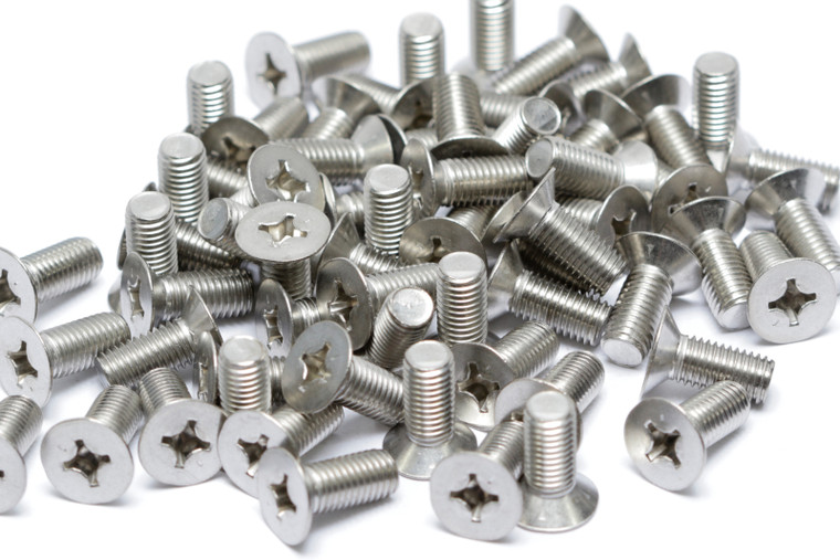 1/4"-28 x 5/8" Stainless Steel Flat Head Phillips Screws, 50pc Lot