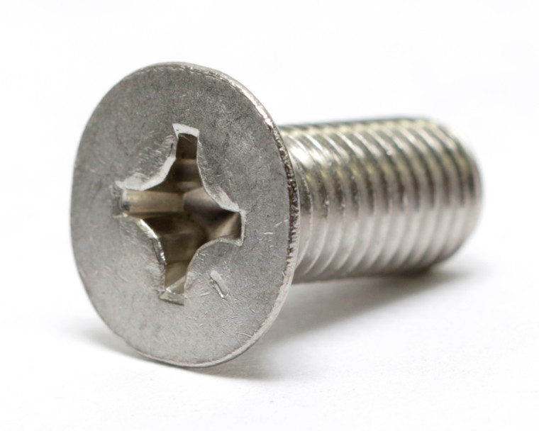 1/4"-28 x 5/8" Stainless Steel Flat Head Phillips Screws, 50pc Lot