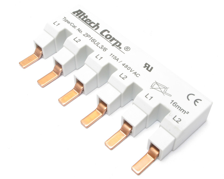 Altech Corp 2P16UL3/6 2 Phase Busbar, 6 Position