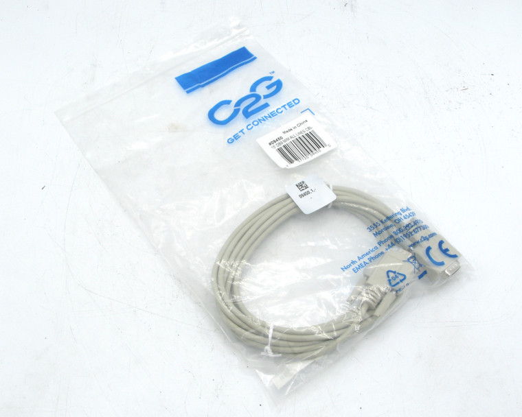 C2G 09450 DB9 M/M Serial RS232 Cable, Beige, 15ft