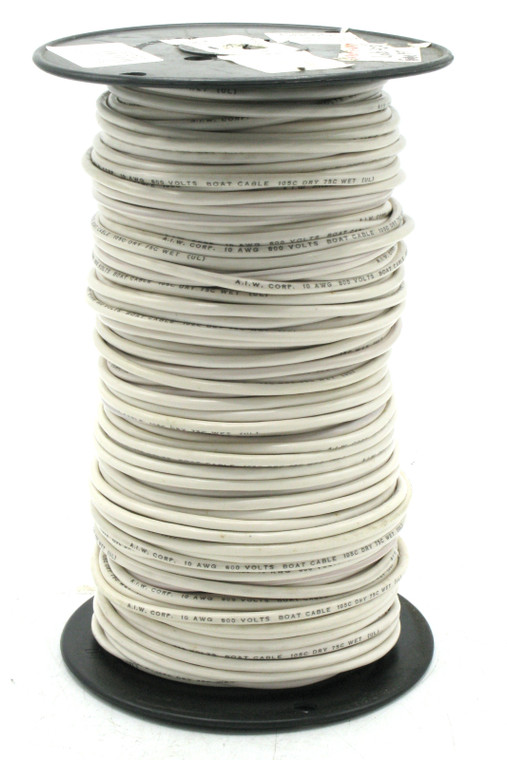 10 AWG Boat / Marine Cable White, 25ft 10 AWG Boat / Marine Cable White, 25ft