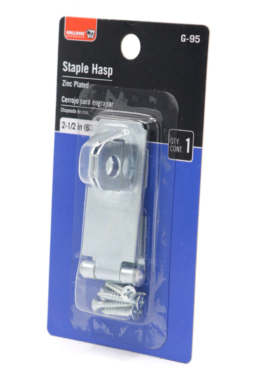 Bulldog Hardware G-95, 2-1/2" Staple Hasp, Zinc Plated