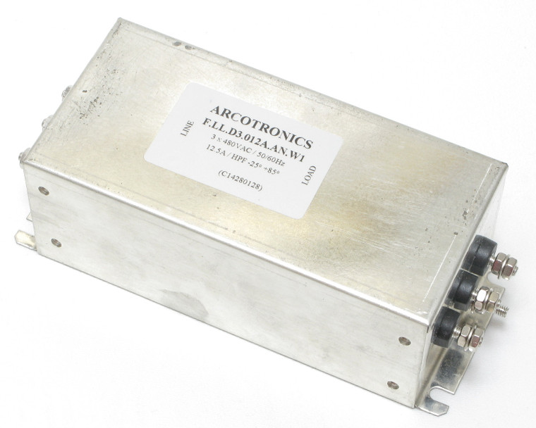 Arcotronics F.LL.D3.012A.AN.W1 3-Phase Line Filter 3 x 480V 12.5 Amp
