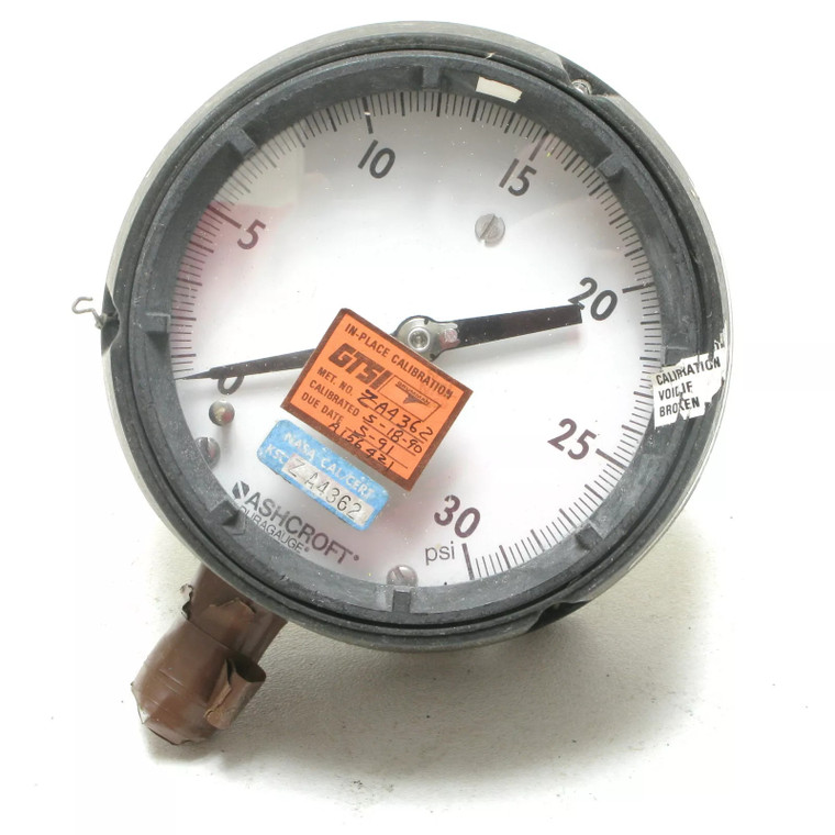 Ashcroft 1279 Duragauge 4-1/2 inch, 0-30PSI Process Pressure Gauge