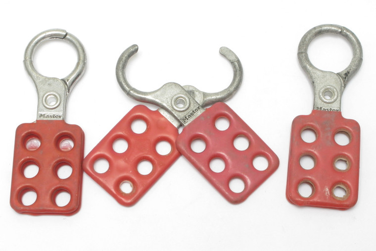 Master Lock Model 416 Aluminum Lockout Hasp, 1in Jaw Clearance, 3pcs