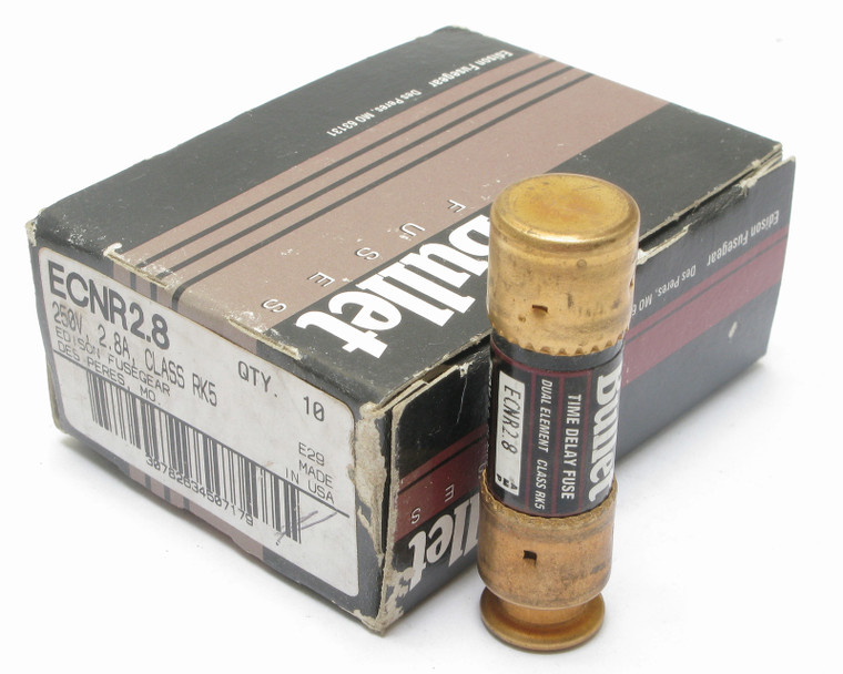 Edison Bullet ECNR2.8 250VAC 2.8 Amp Class RK5 Time-Delay Fuses, 6pcs