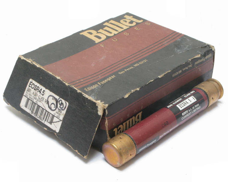 Edison Bullet ECSR4.5 600VAC 4.5 Amp Class RK5 Time-Delay Fuses, 5pcs