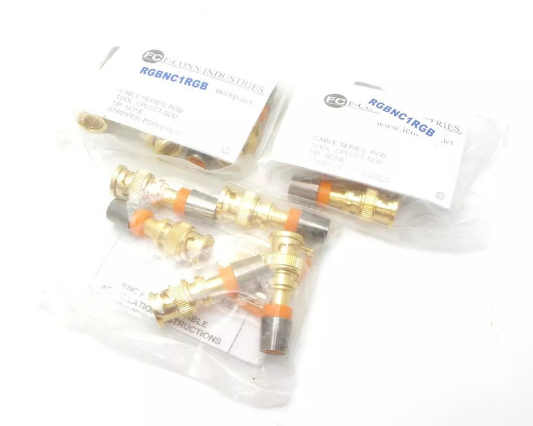 F-Conn Industries RGBNC1RGB 24-26AWG BNC Connectors (15pc)