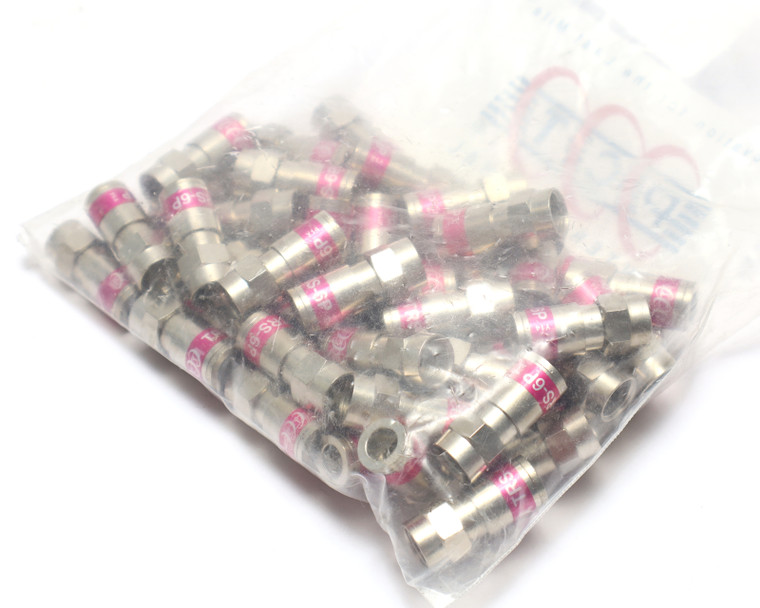 PCT PCT-TRS-6P RG6 Compression Connector, 50pcs