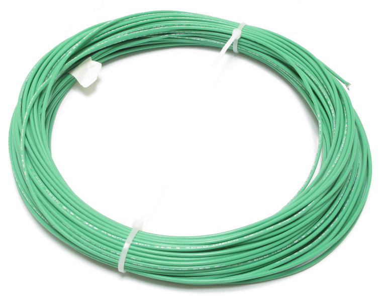 AWM 1180 Style 18AWG Green PTFE Silver Plated Copper Wire, 100ft