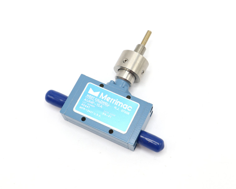 Merrimac AUMP-15A Panel Mount Variable Microwave Attenuator, 1-8 GHz, 0-20dB