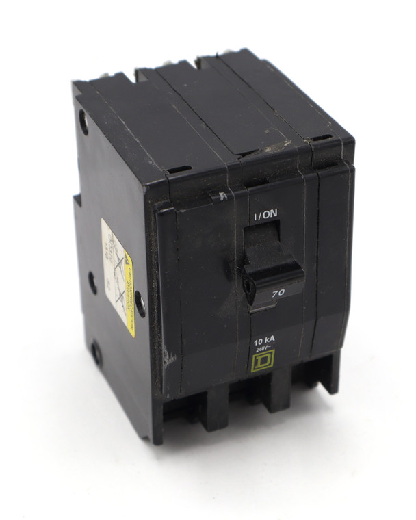 Square D QOB370 120/240VAC, 70 Amp, 3-Pole Mini Circuit Breaker