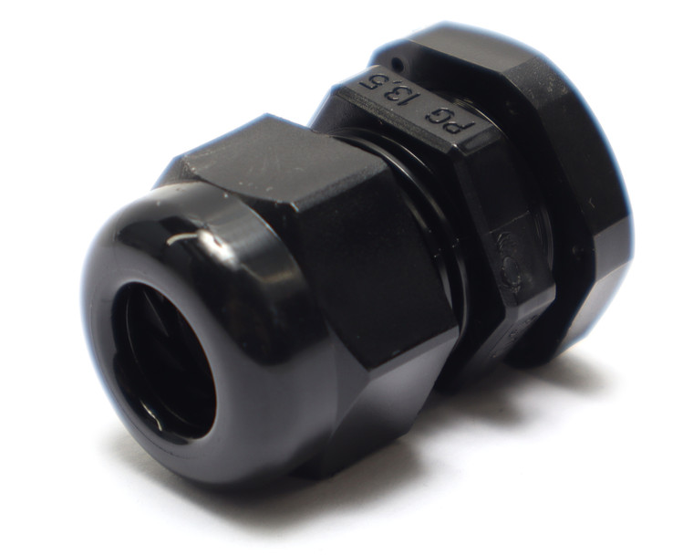 Heyco 3216 Liquid Tight Cordgrips w/Locknut, PG 13.5 Hub, Black, 25pcs