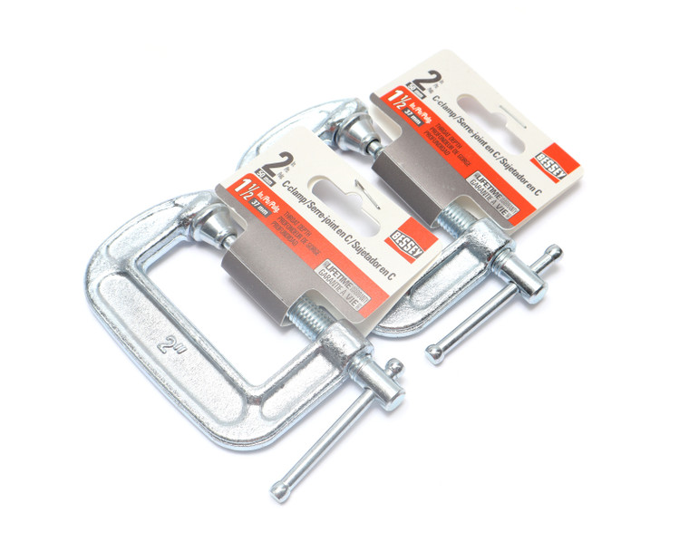 Bessey CM20 CM Series C-Clamp, 2in, 2pk
