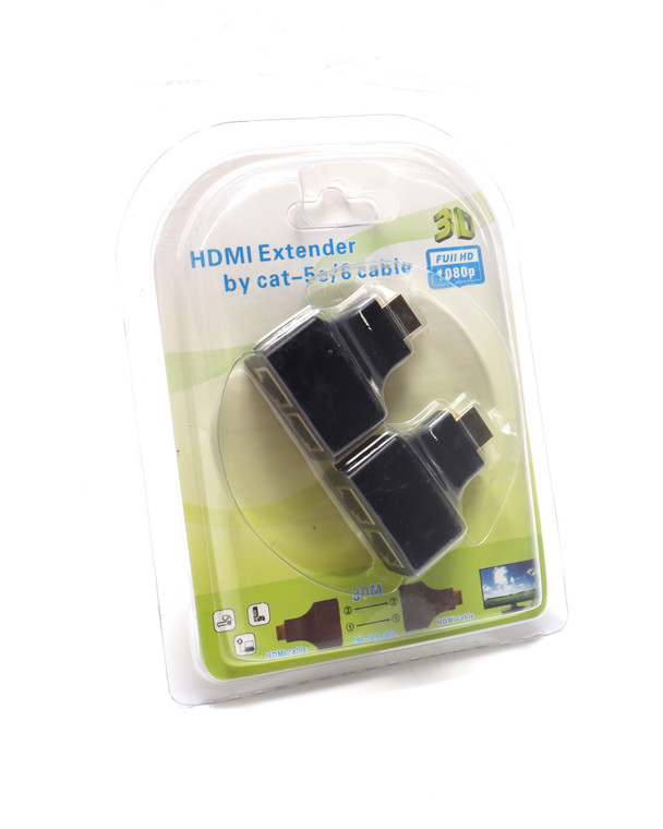 HDMI To RJ45 Dual Ports Network Cable Extender, 2pk