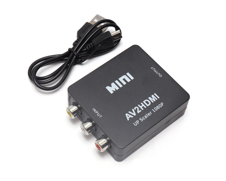 Mini AV2HDMI Adapter, 1080P, RCA to HDMI Converter