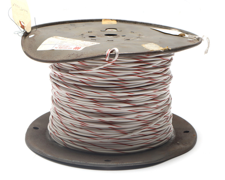 M16878/2-BLE-92 12AWG Tinned Copper PVC Wire, 1000V White/Red Stripe, 100ft