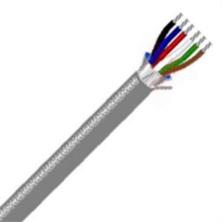 6 Conductor 24 AWG with Overall Shield Cable, Type CMR Belden Equivalent 9536 - 1000 Foot