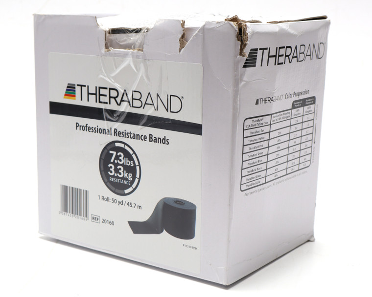 THERABAND Professional Latex 7.3lb/3.3kg Resistance Band, Black, 50yds