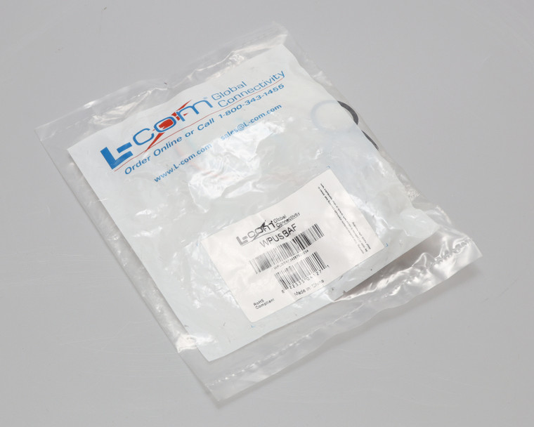 L-Com WPUSBAF Waterproof USB Type A Panel Mount Jack, with 10" Wire Leads