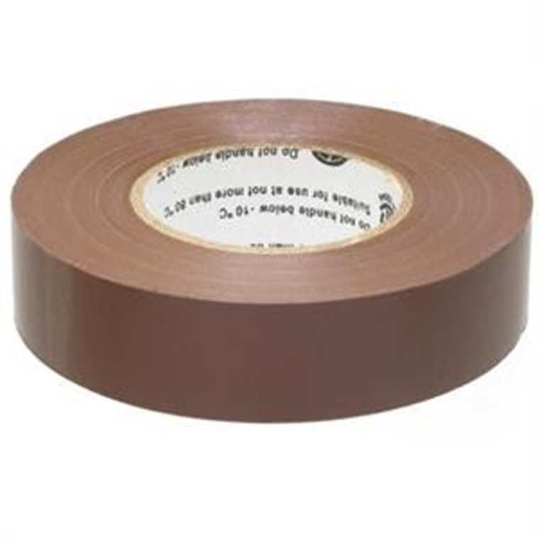 Brown Electrical Tape 0.75 Inch x 60 Foot, 10 Pack