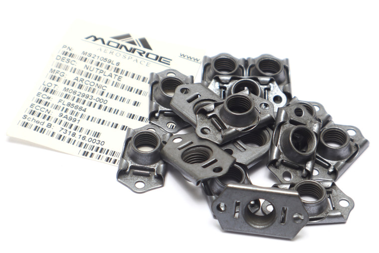 MS21059L6 3/8-24 Self-Locking Nutplate, 15pc