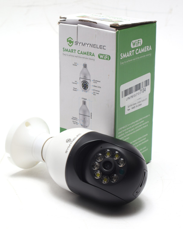 SYMYNELEC P6 Wireless Light Bulb Camera, Black