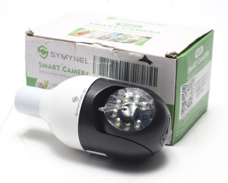 SYMYNELEC P4 Wireless Light Bulb Camera, Black