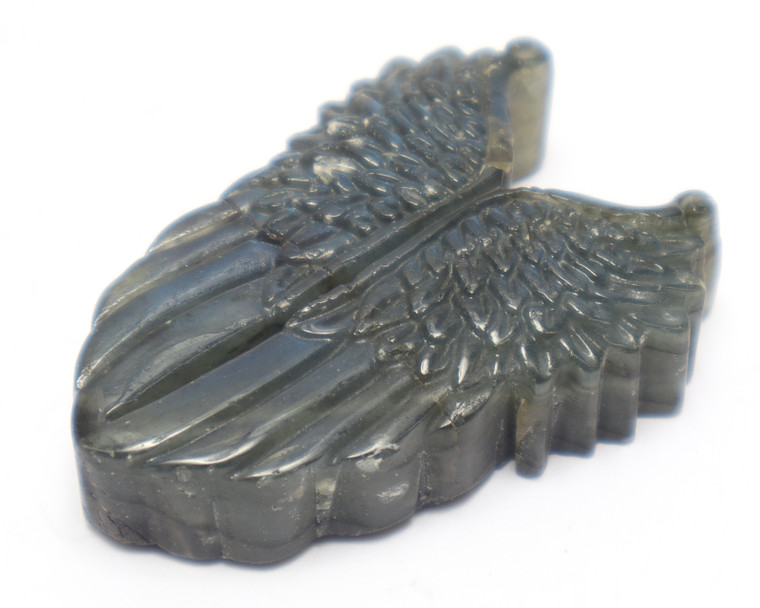 Hand Carved Natural Labradorite Wings