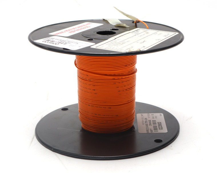 M22759/11-20-3 20AWG Silver Plated PTFE  Jacketed Wire, Orange, 198ft