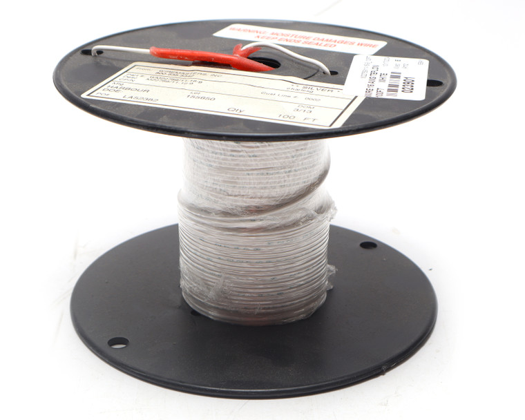 M22759/11-16-9 16AWG, Silver Plated, PTFE  Jacketed Wire, White, 100 Foot