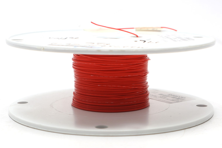 M22759/11-26-2 26AWG Silver Plated PTFE  Jacketed Wire, Red, 176ft