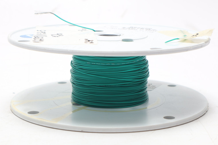 M22759/11-26-5 26AWG Silver Plated PTFE  Jacketed Wire, Green, 224ft