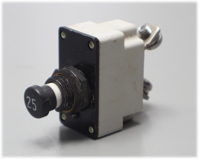 Klixon 7271-8-25 Push Button Circuit Breaker, 25 Amps