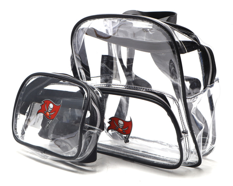 Tampa Bay Buccaneers Stadium Clear Backpack Bag Set