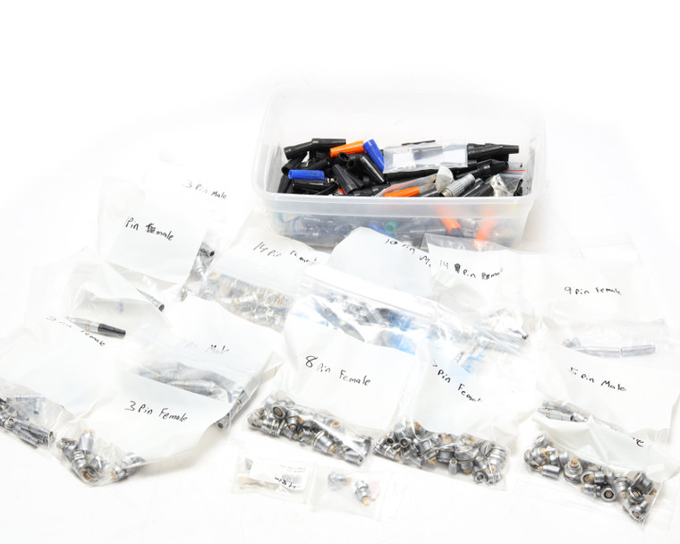 Assorted Lot of Lemo Connectors, 211pcs