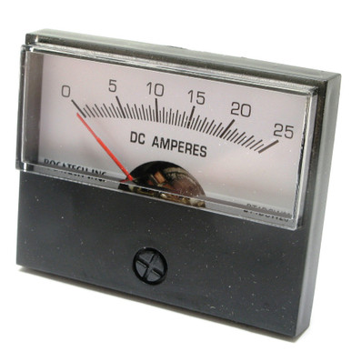 0 - 25 Amp DC Analog Panel Meter, 2 Inch Meter
