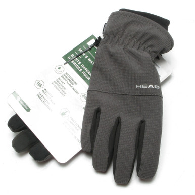 HEAD Men's Waterproof Hybrid Gloves, Gray, Size Medium