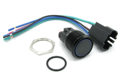 Nippon America IS-EP-WS1220BLU, Push On-Off Switch, Blue LED, DPST