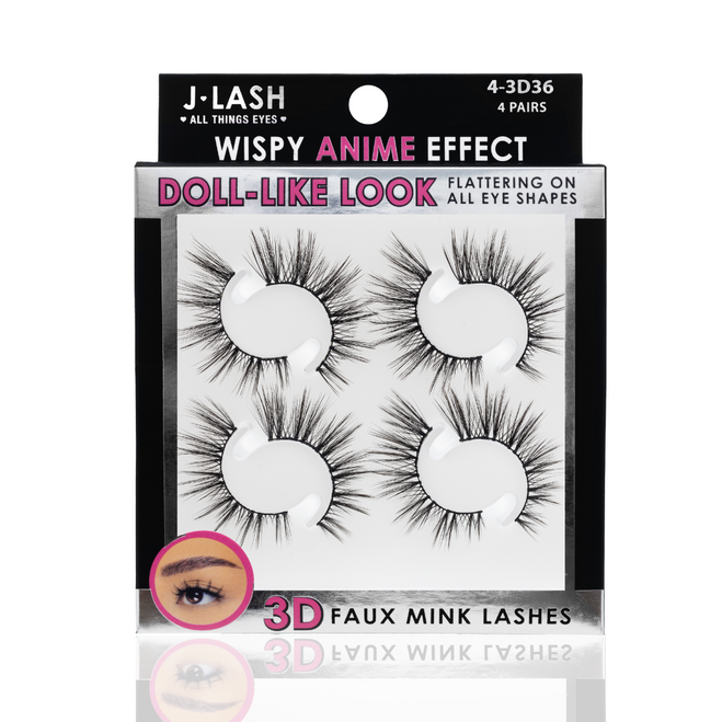 Wispy Anime Effect- 4 PAIRS- 4-3D36