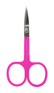 Curved Lash & Brow Scissors - Hot Pink